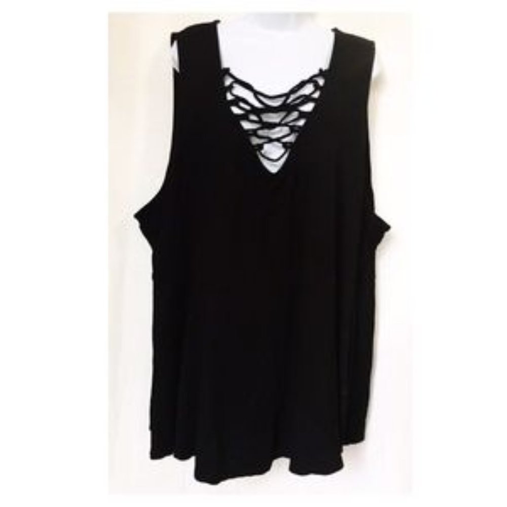 TORRID size 2 lace up peplum top